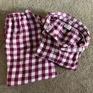LL Bean plaid pajama set - Small Petite